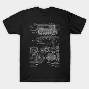 Zigzag Mechanism for Sewing Machine Vintage Patent Hand Drawing T-Shirt